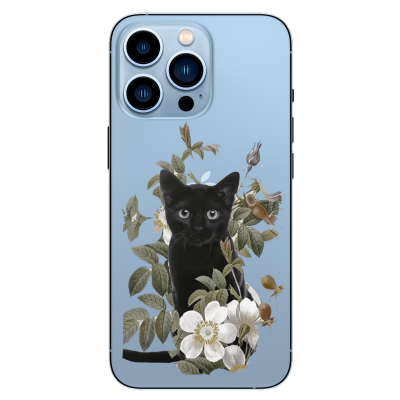 Husa iPhone 13 Pro Max, Silicon Premium, BLACK CAT